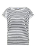 T-Shirt mit Boat Neck und Streifen