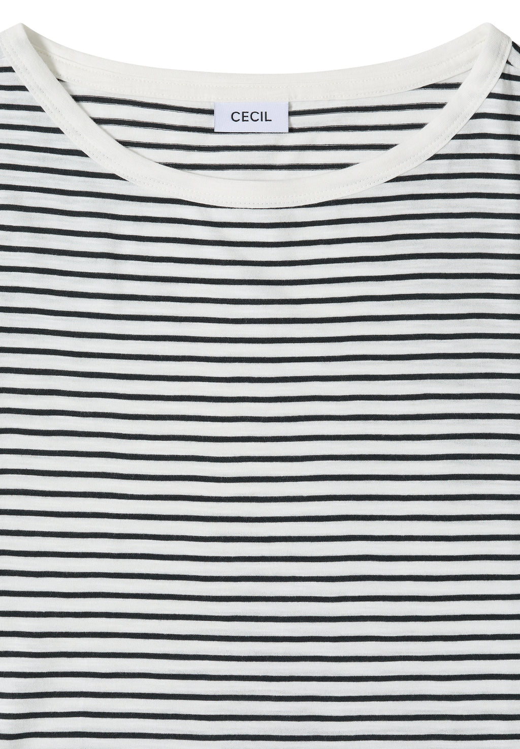 T-Shirt mit Boat Neck und Streifen