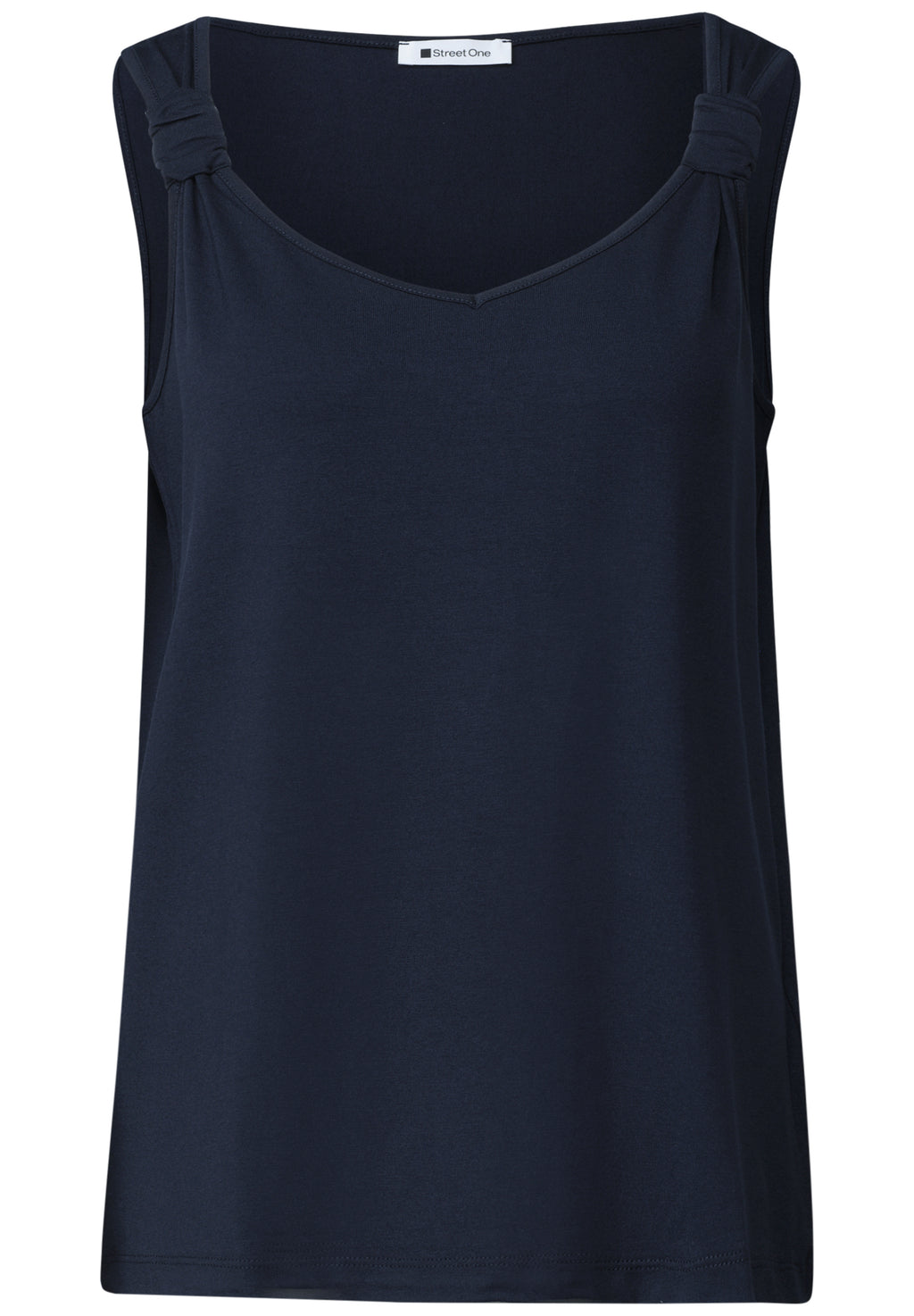 Top mit V-Neck und Knotendetail