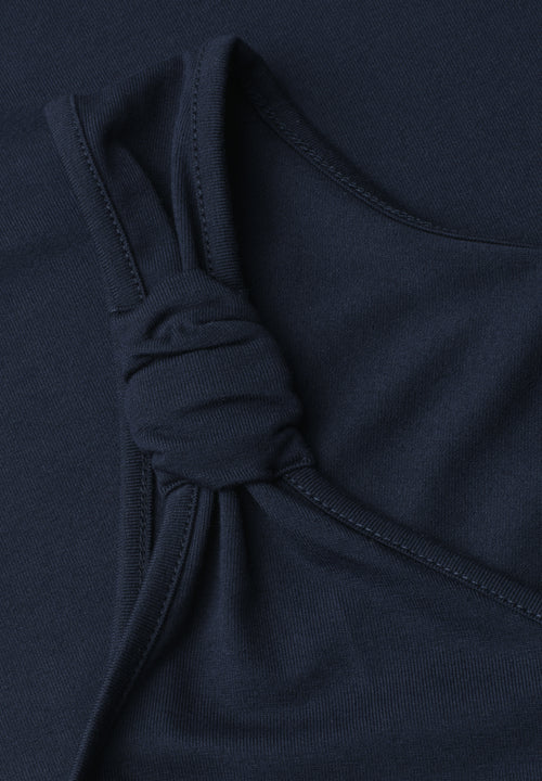 Top mit V-Neck und Knotendetail