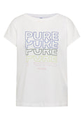 T-Shirt mit Boat Neck und Frontprint