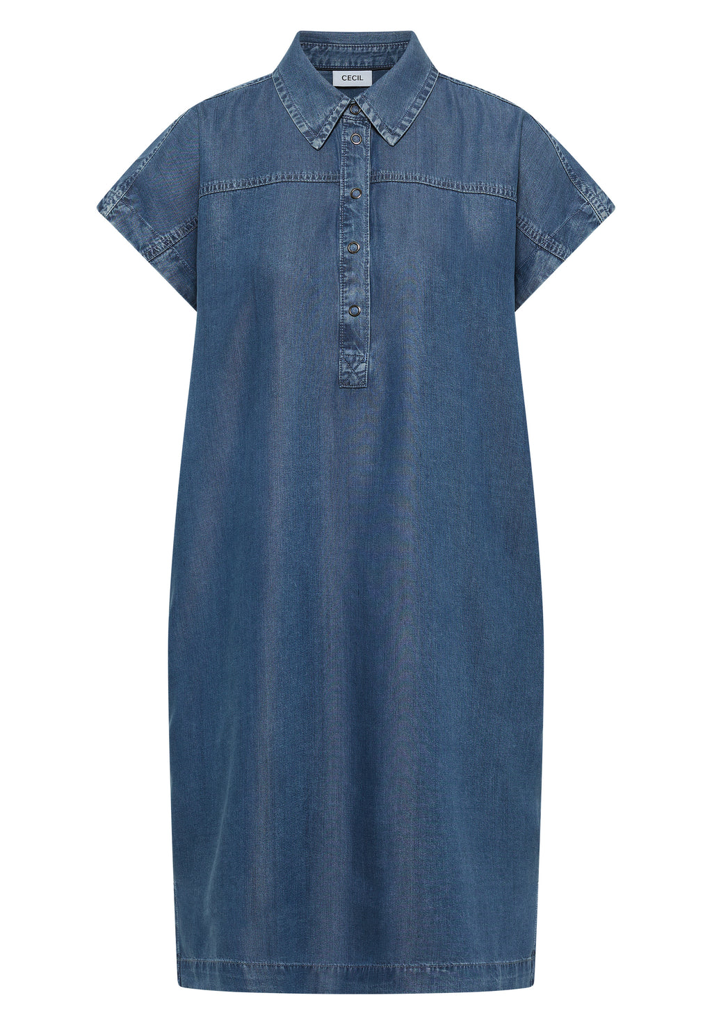Knielanges Kleid im Denim-Look