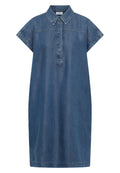 Knielanges Kleid im Denim-Look