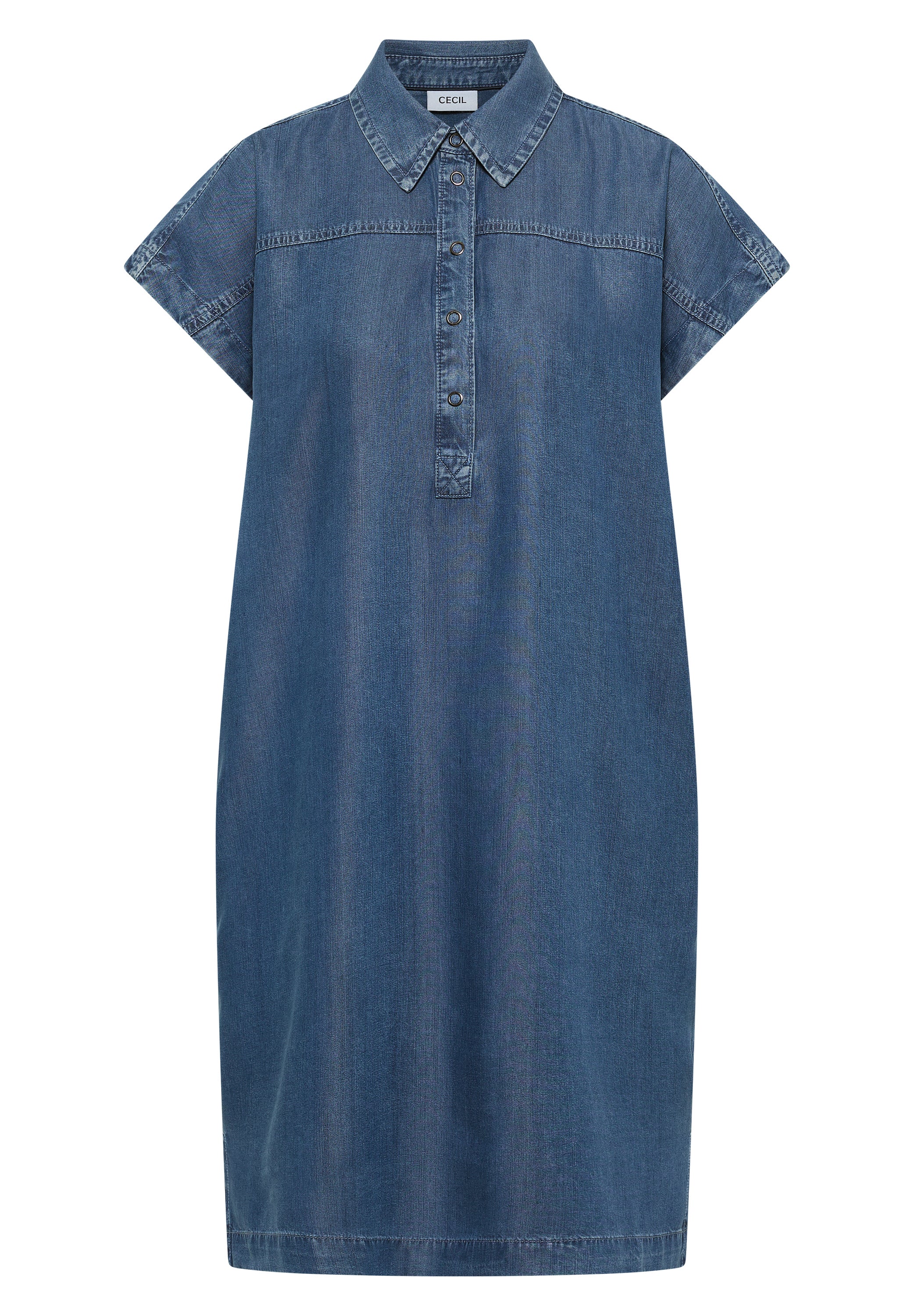 Knielanges Kleid im Denim-Look