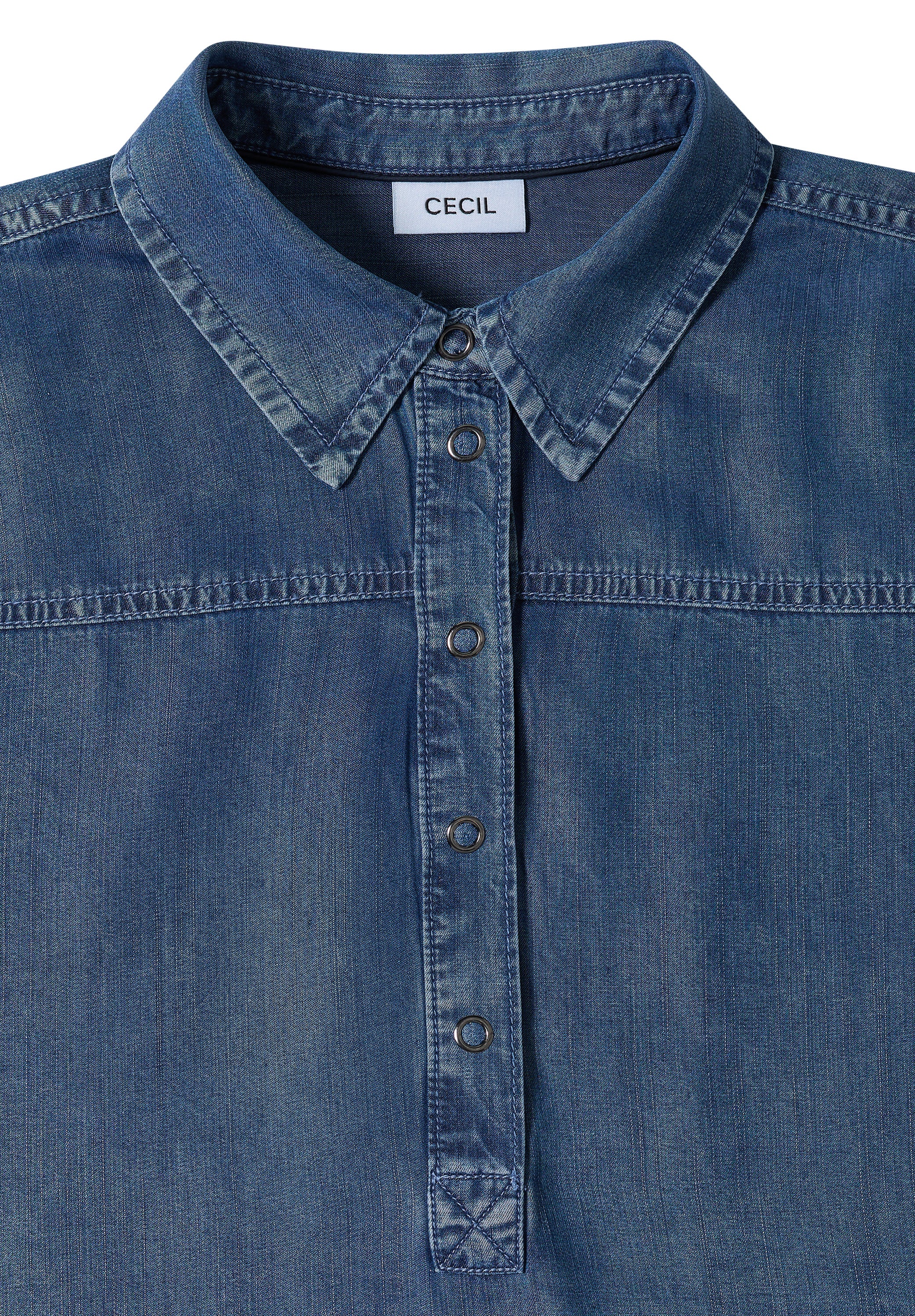 Knielanges Kleid im Denim-Look