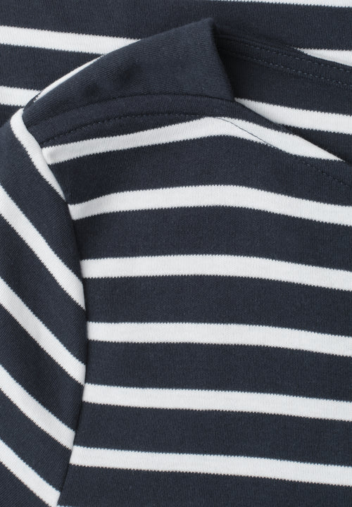 T-Shirt mit Boat Neck und Streifen
