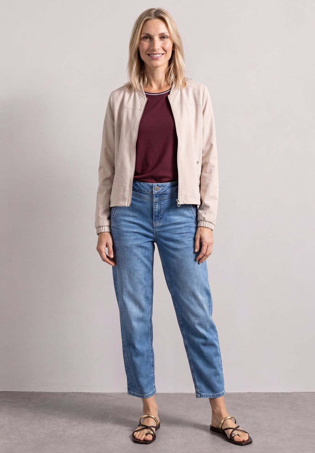Langarm Blouson mit Zipper
