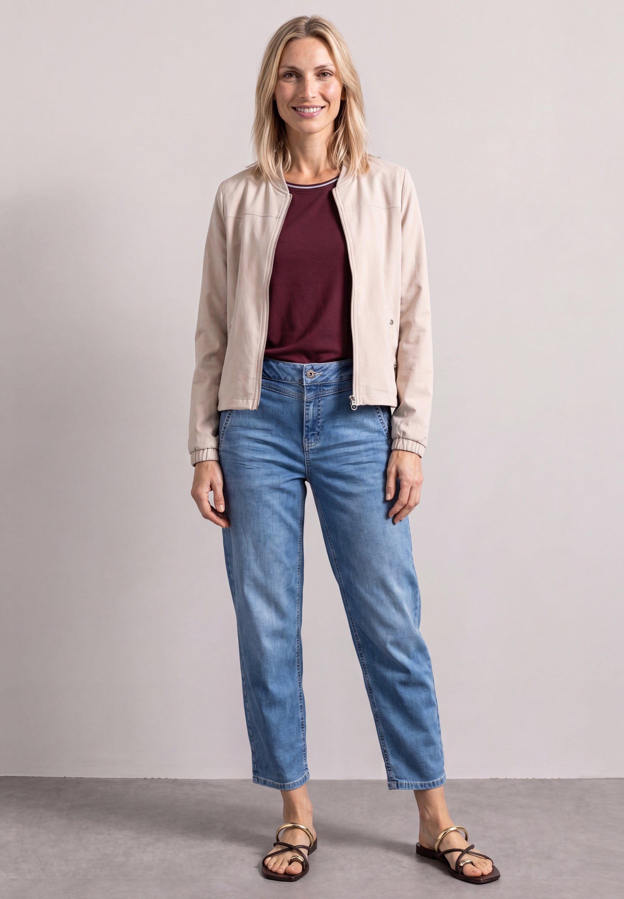 Langarm Blouson mit Zipper