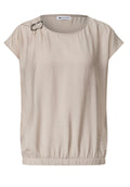 Blusenshirt mit Rundhals und Schnallendetail