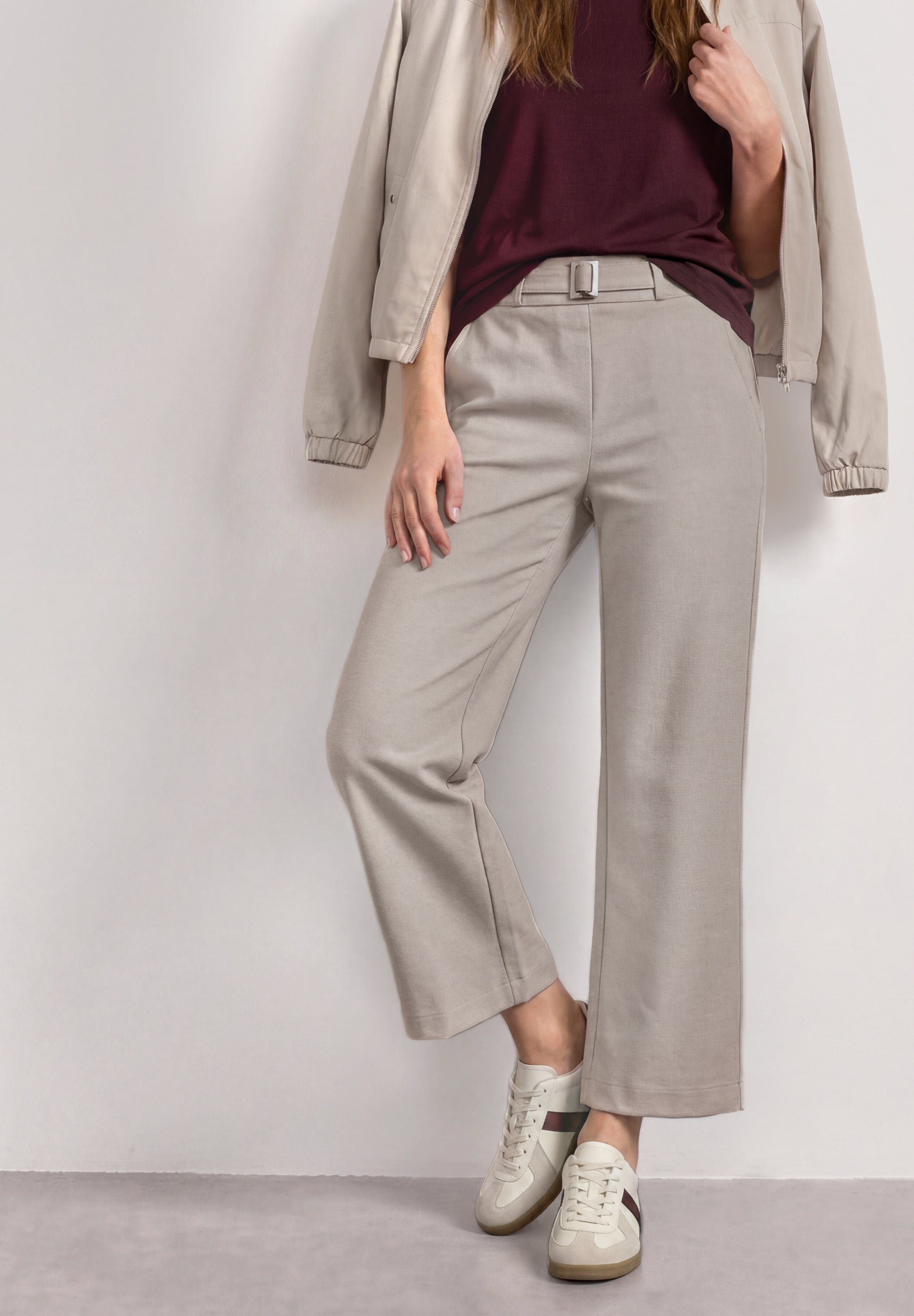 High Waist Culotte mit Schnallendetail