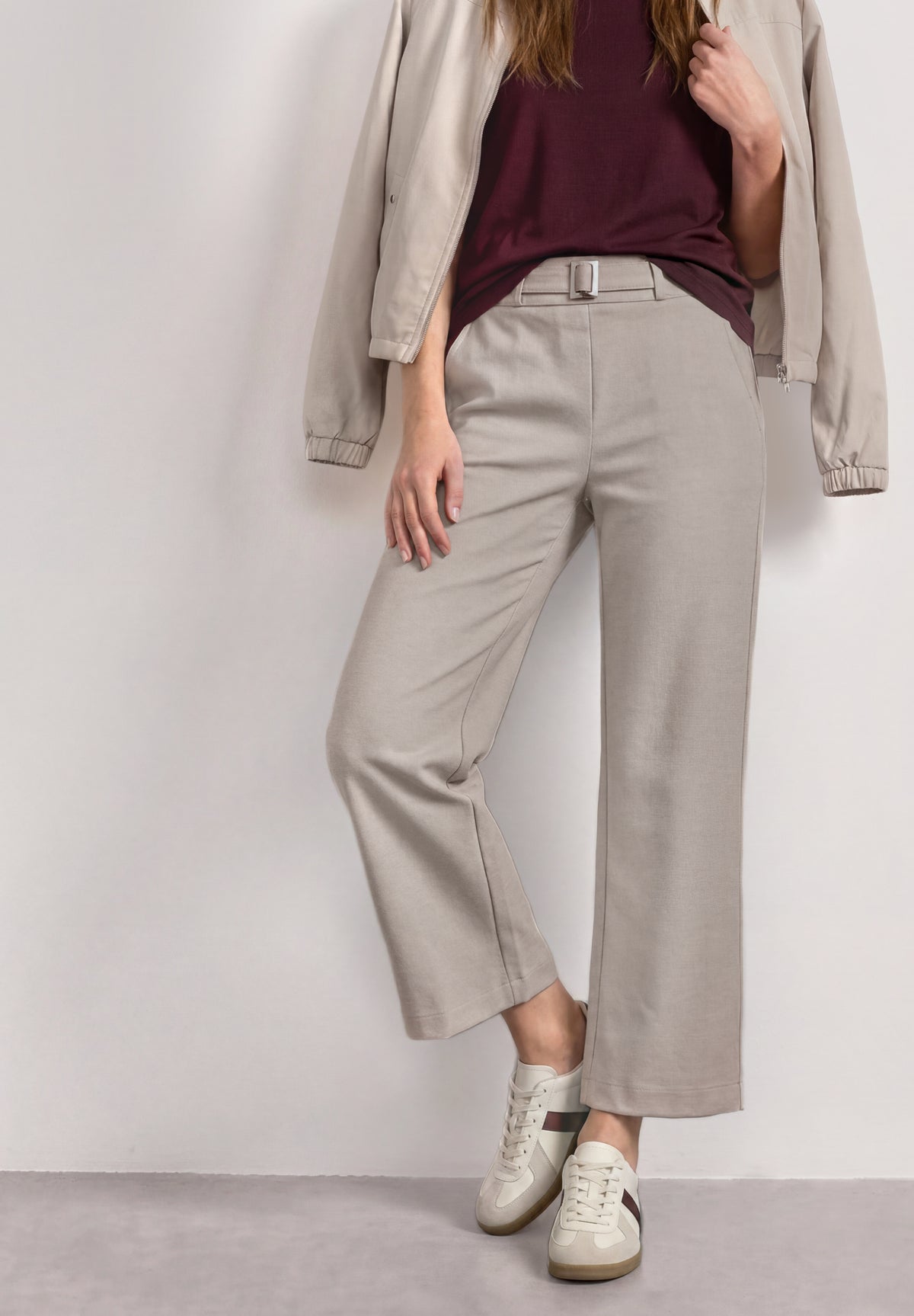 Culotte mit Schnallendetail in Sand von Street One