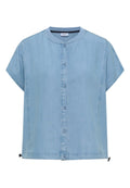 Lyocell-Bluse in Blouson-Optik