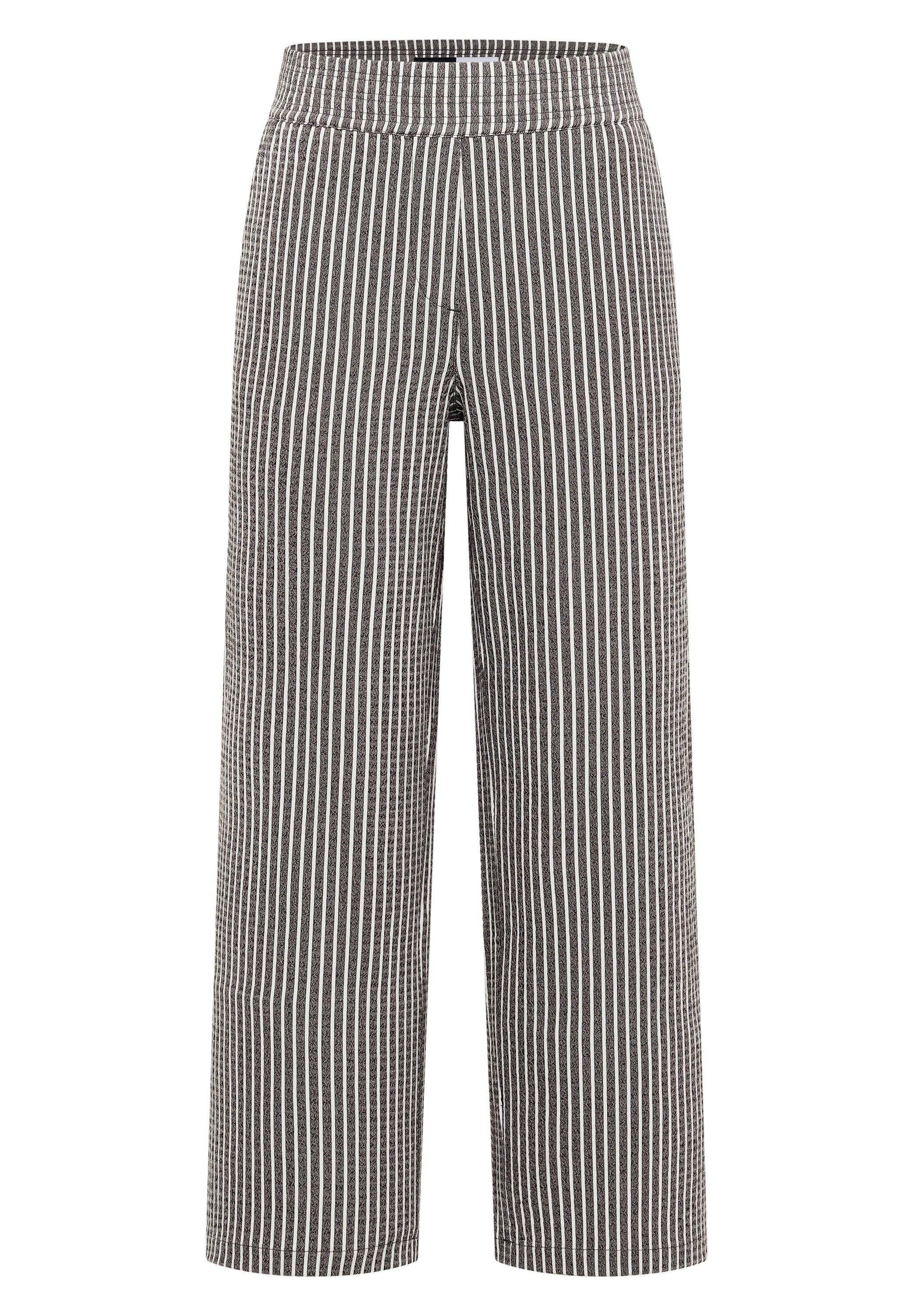7/8 Wide Leg Hose in Seersucker-Qualität