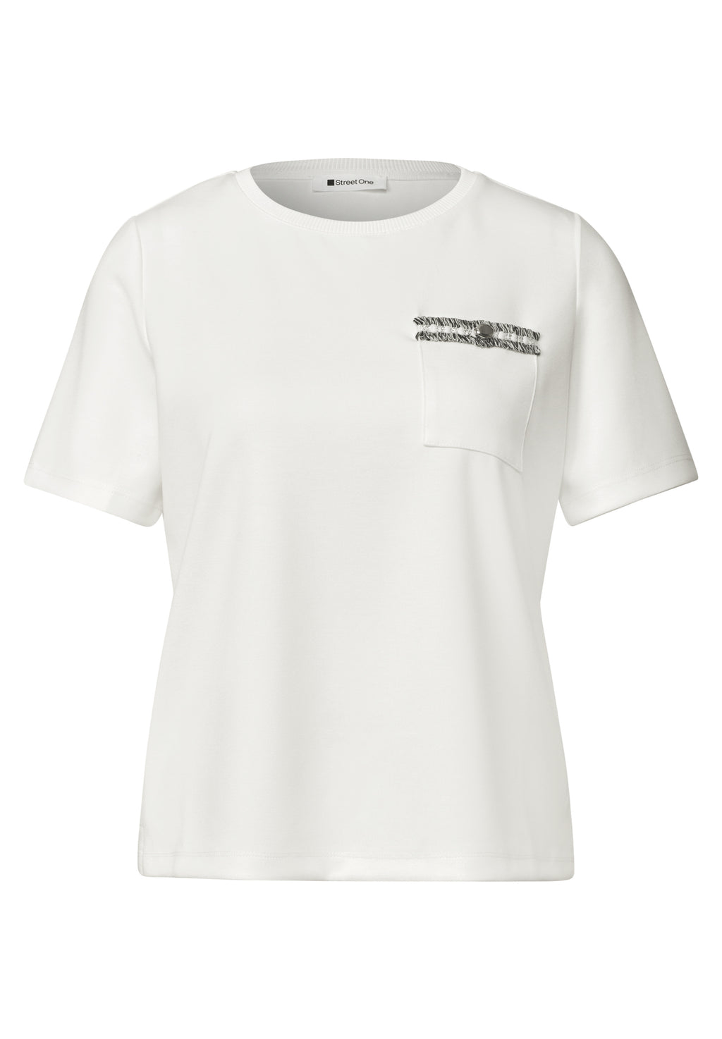 T-Shirt mit dekorativer Brusttasche