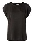 Shirt mit Kappenärmeln und Materialmix von YaYa