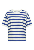 Halbarm Shirt mit Streifen und Wording-Detail von Cecil