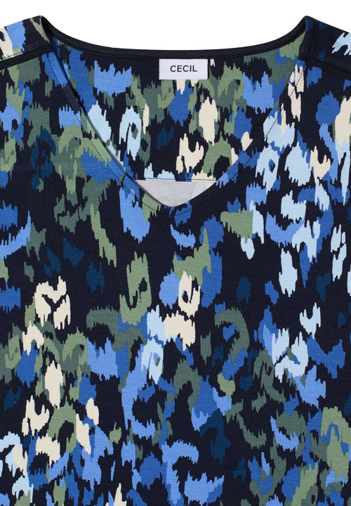 Knielanges Kleid aus Jersey mit Print