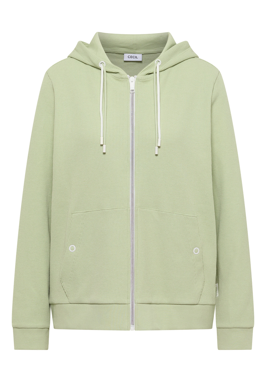 Langarm Jacke mit Kapuze und Struktur