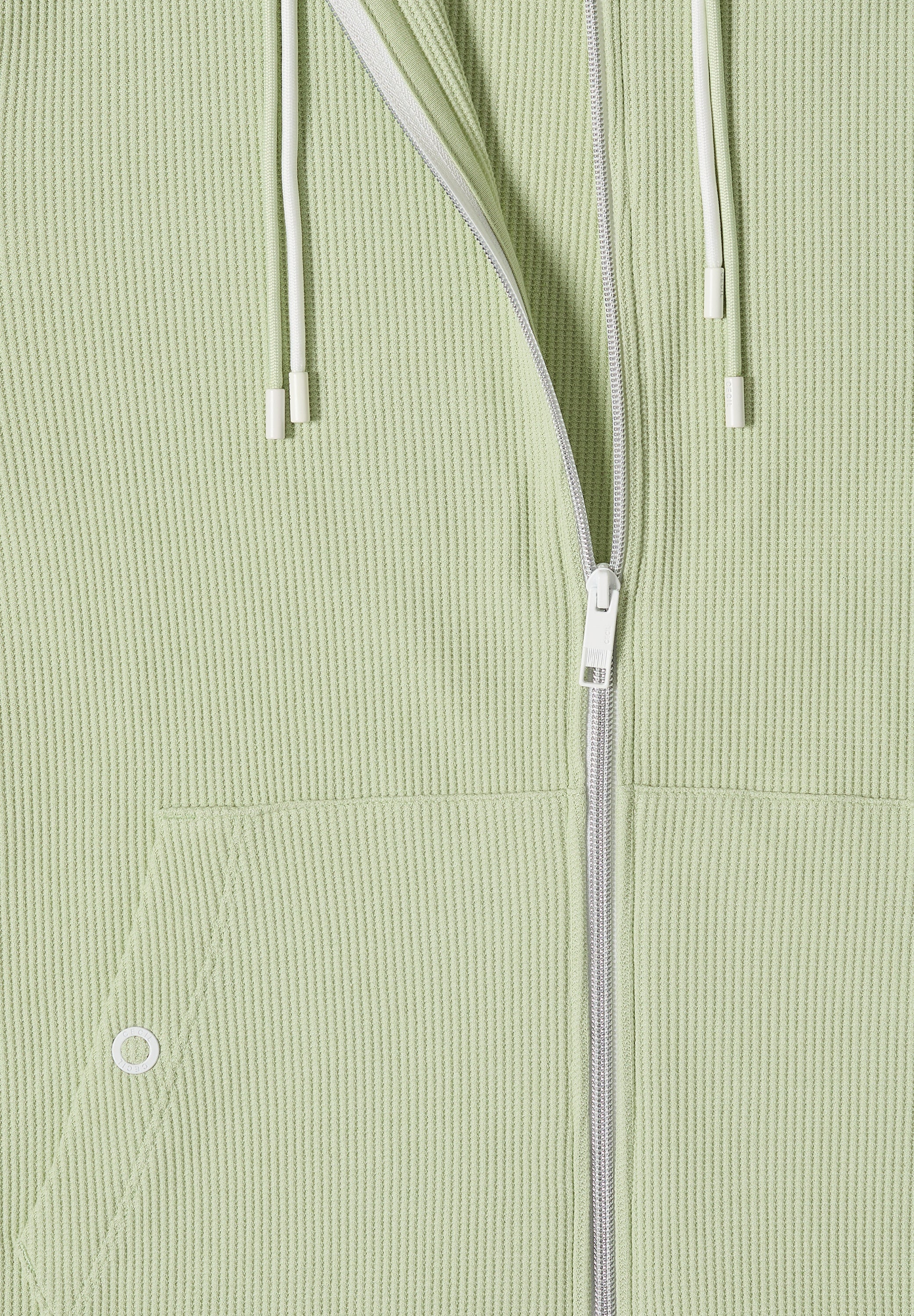 Langarm Jacke mit Kapuze und Struktur