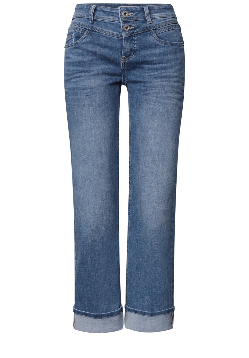 Straight Leg Jeans im Casual Fit mit Turn-Up