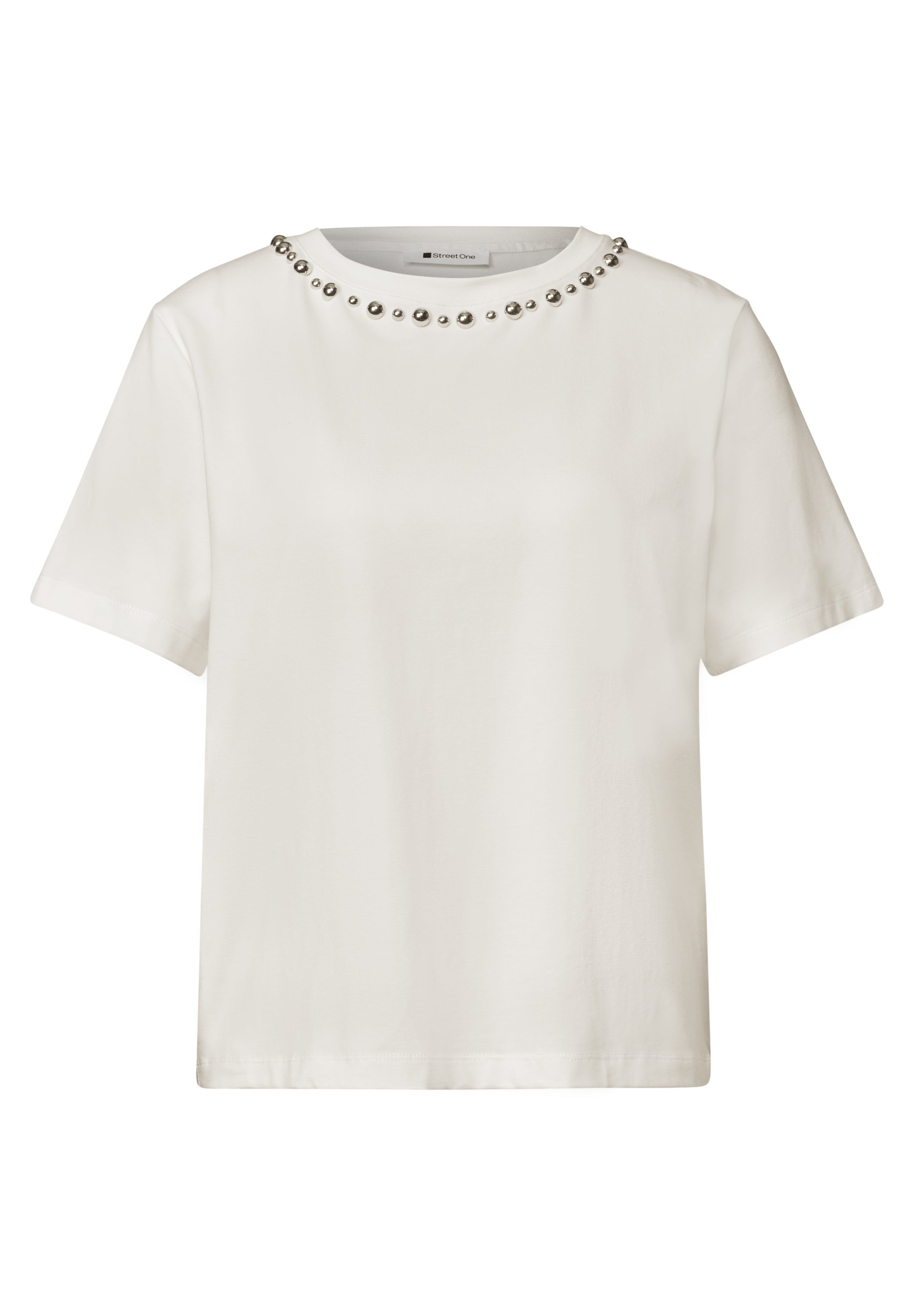 T-Shirt mit Rundhals und dekorativen Details