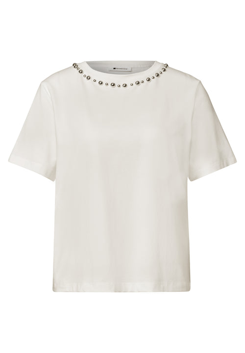 T-Shirt mit Rundhals und dekorativen Details