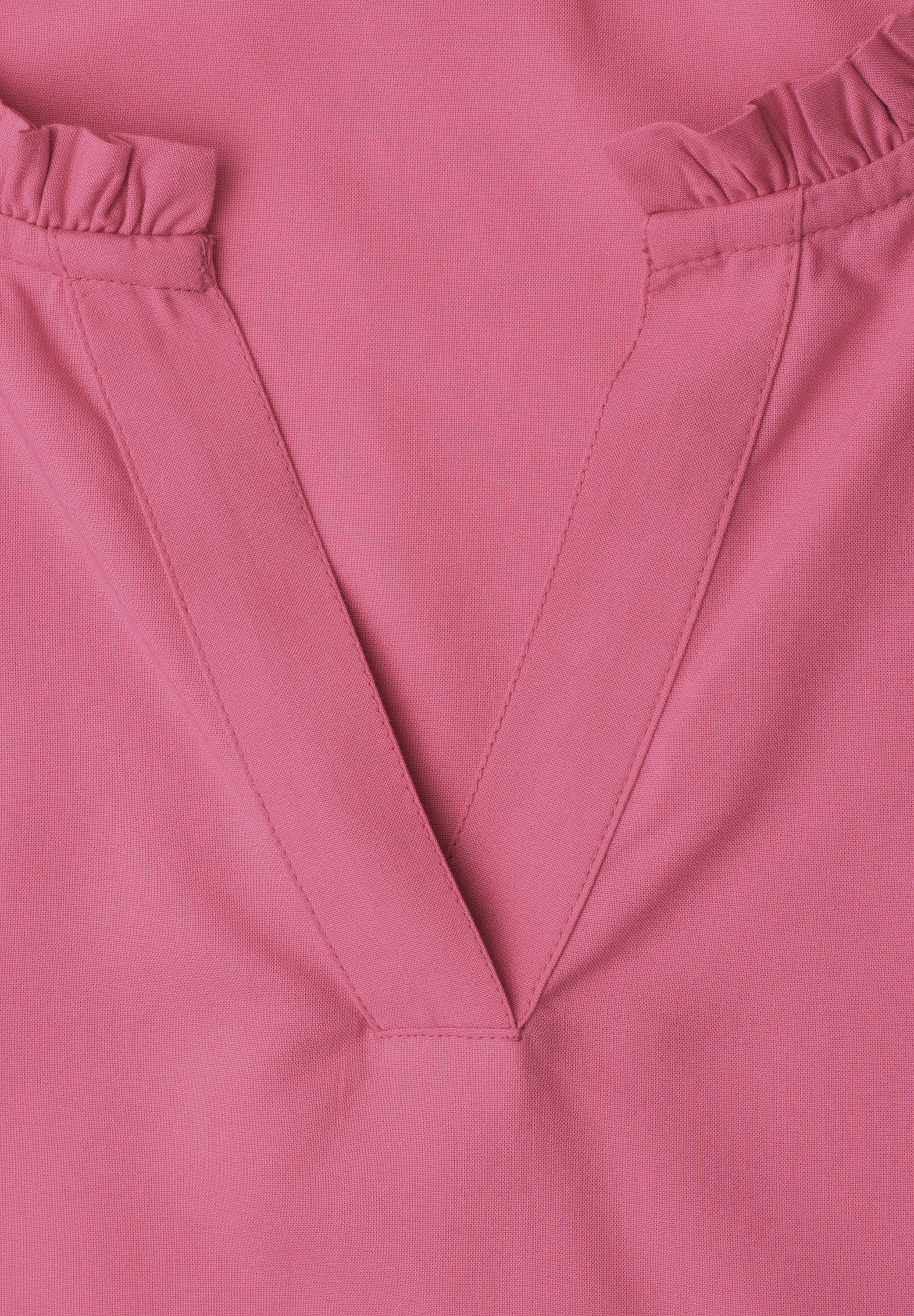 Blusenshirt mit Split Neck und Volant-Ärmeln