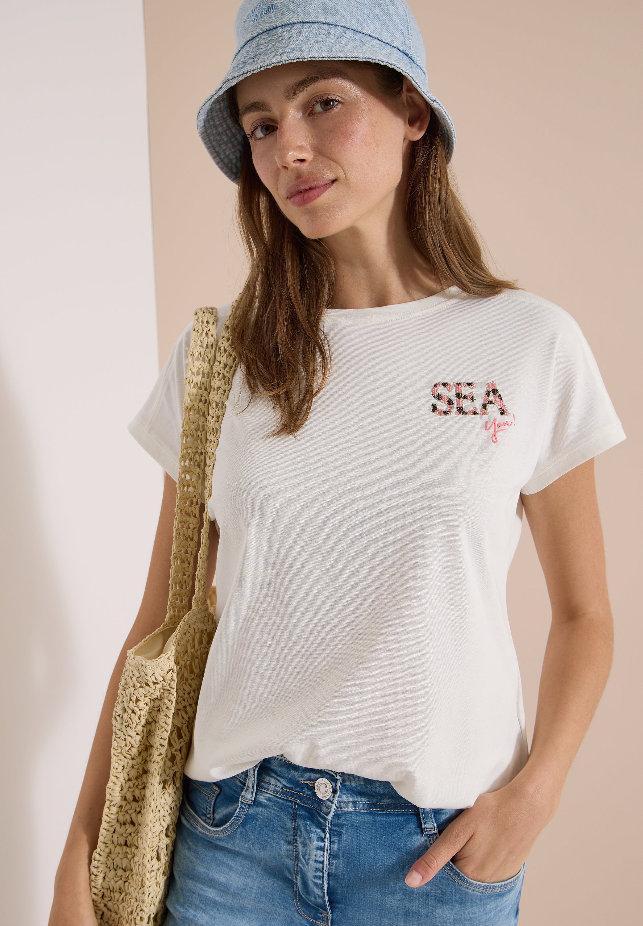 T-Shirt mit Rundhals und Embroidery