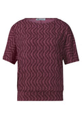 Shirt mit Boat Neck und Elastikbund