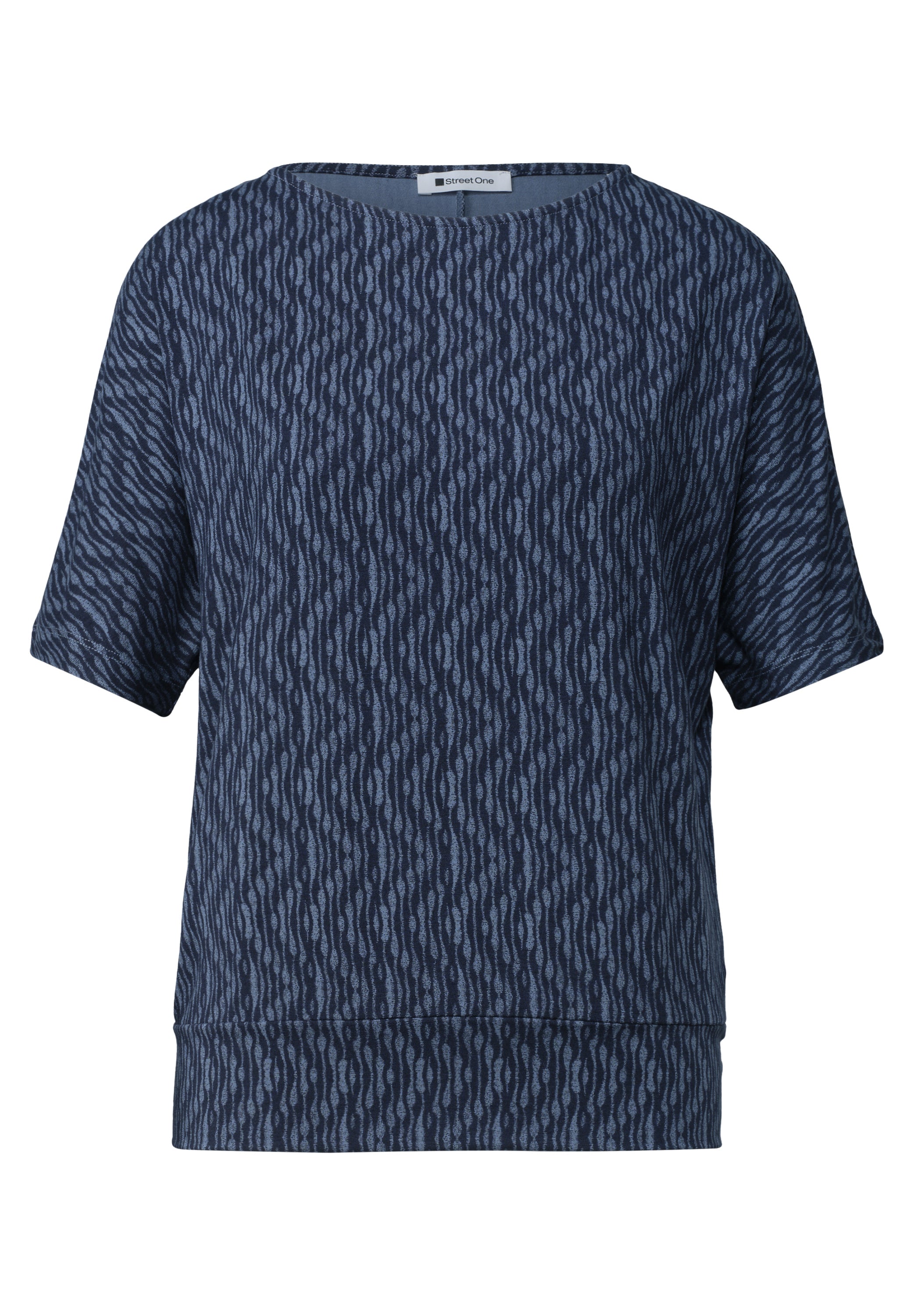 Shirt mit Boat Neck und Elastikbund