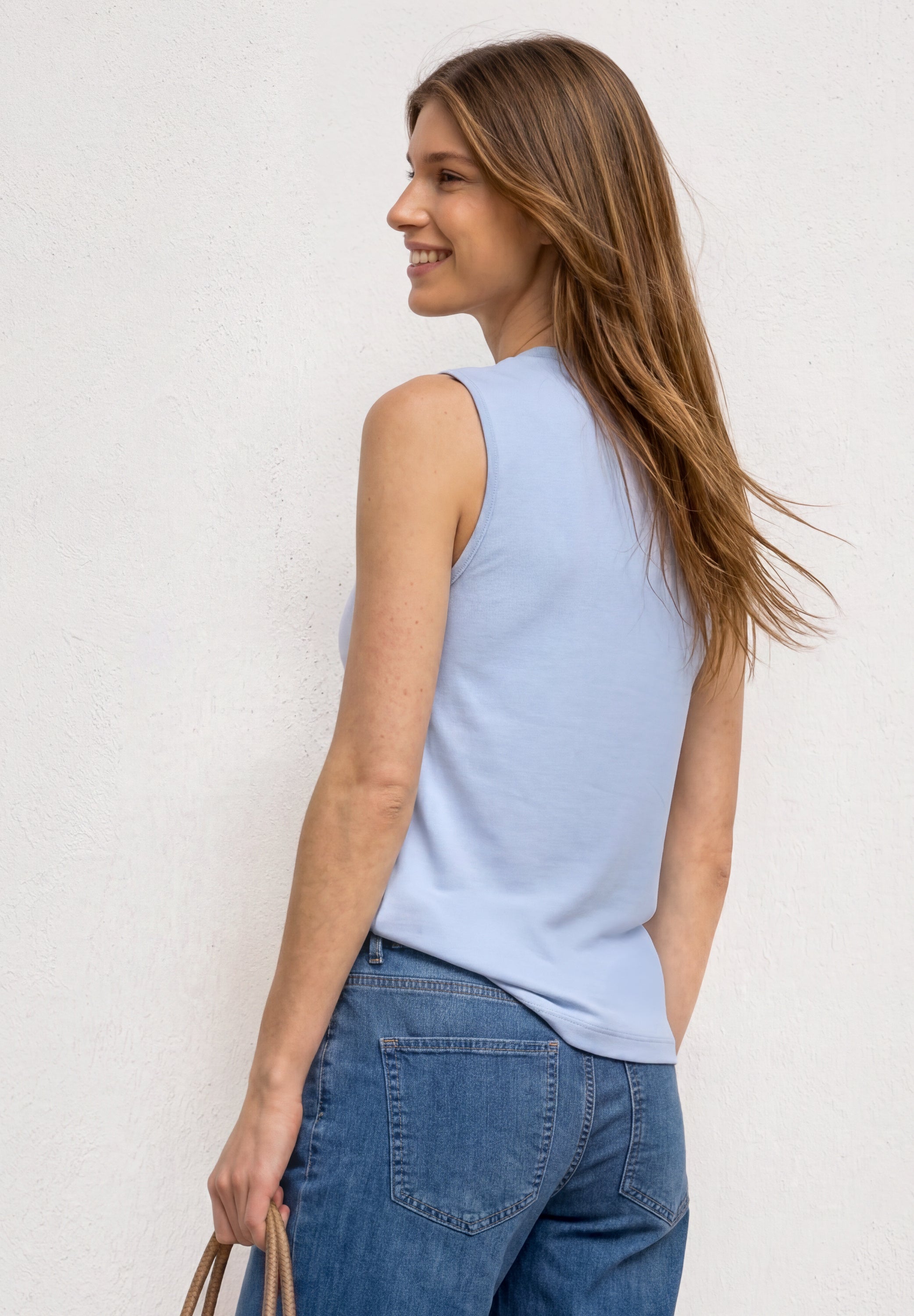 Top im Silk-Look mit Turtle Neck