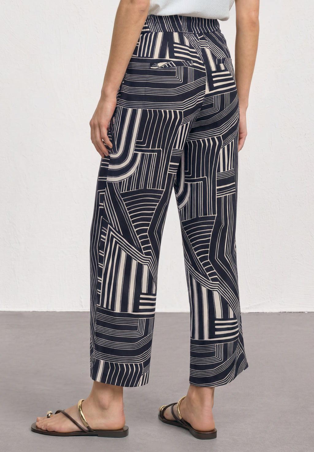 7/8 High Waist Culotte mit Muster