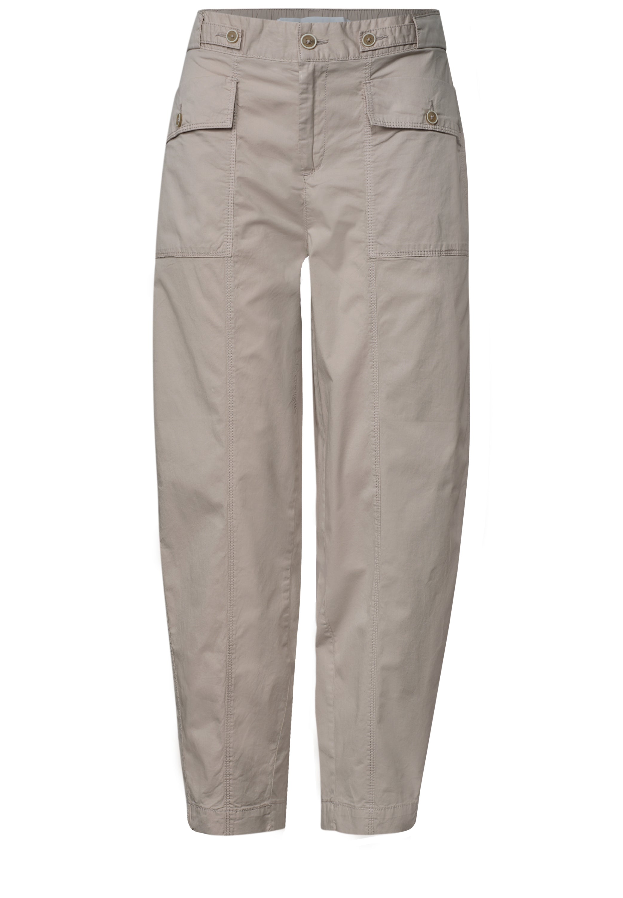 High Waist Barrel Leg Hose im Casual Fit
