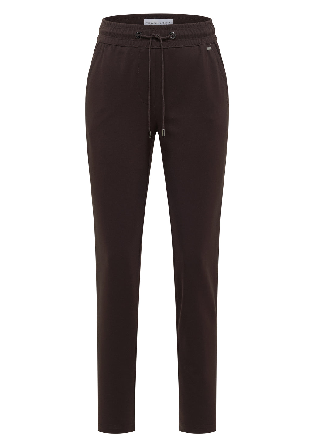 Mid Waist Slim Leg Hose im Casual Fit