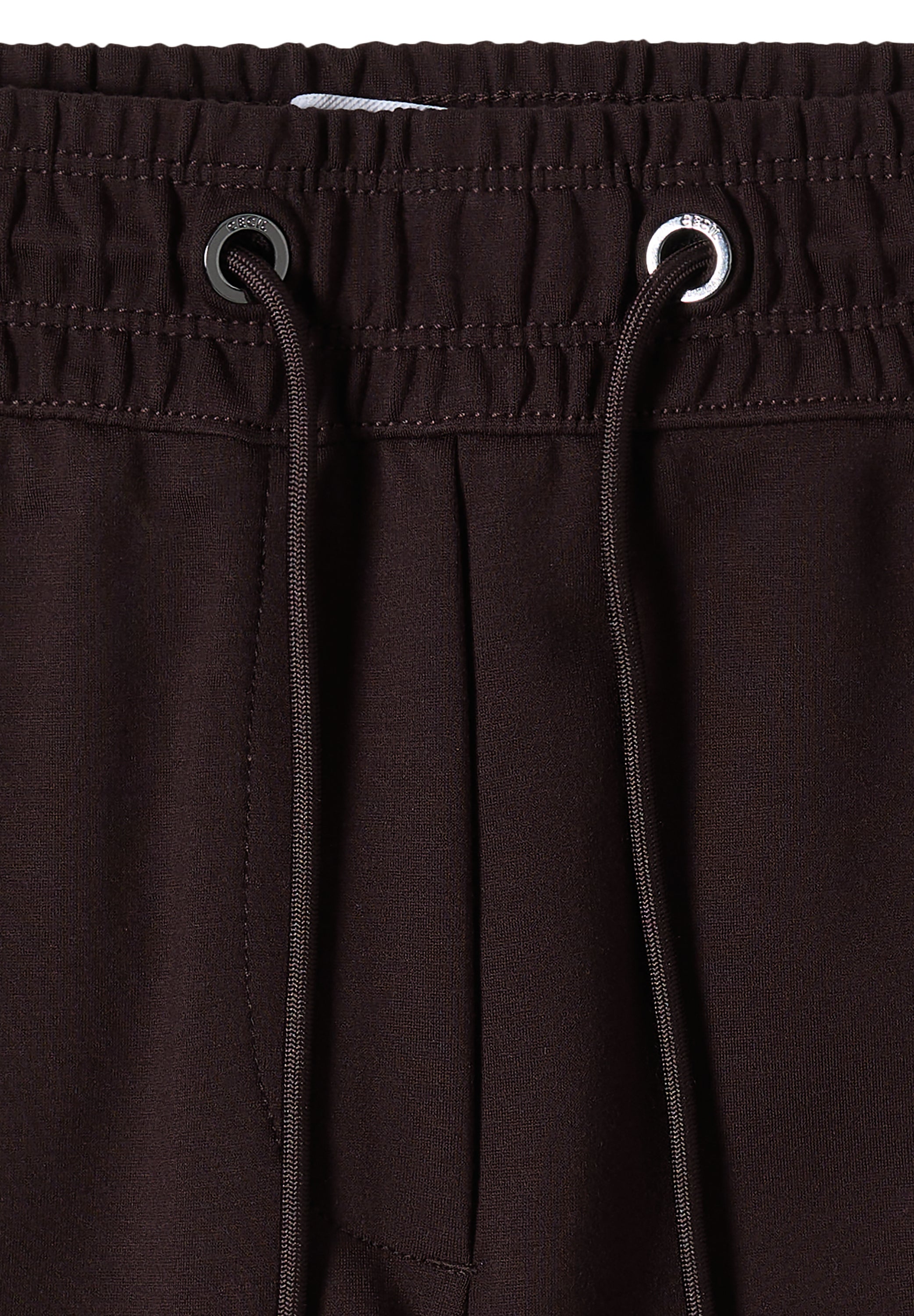 Mid Waist Slim Leg Hose im Casual Fit