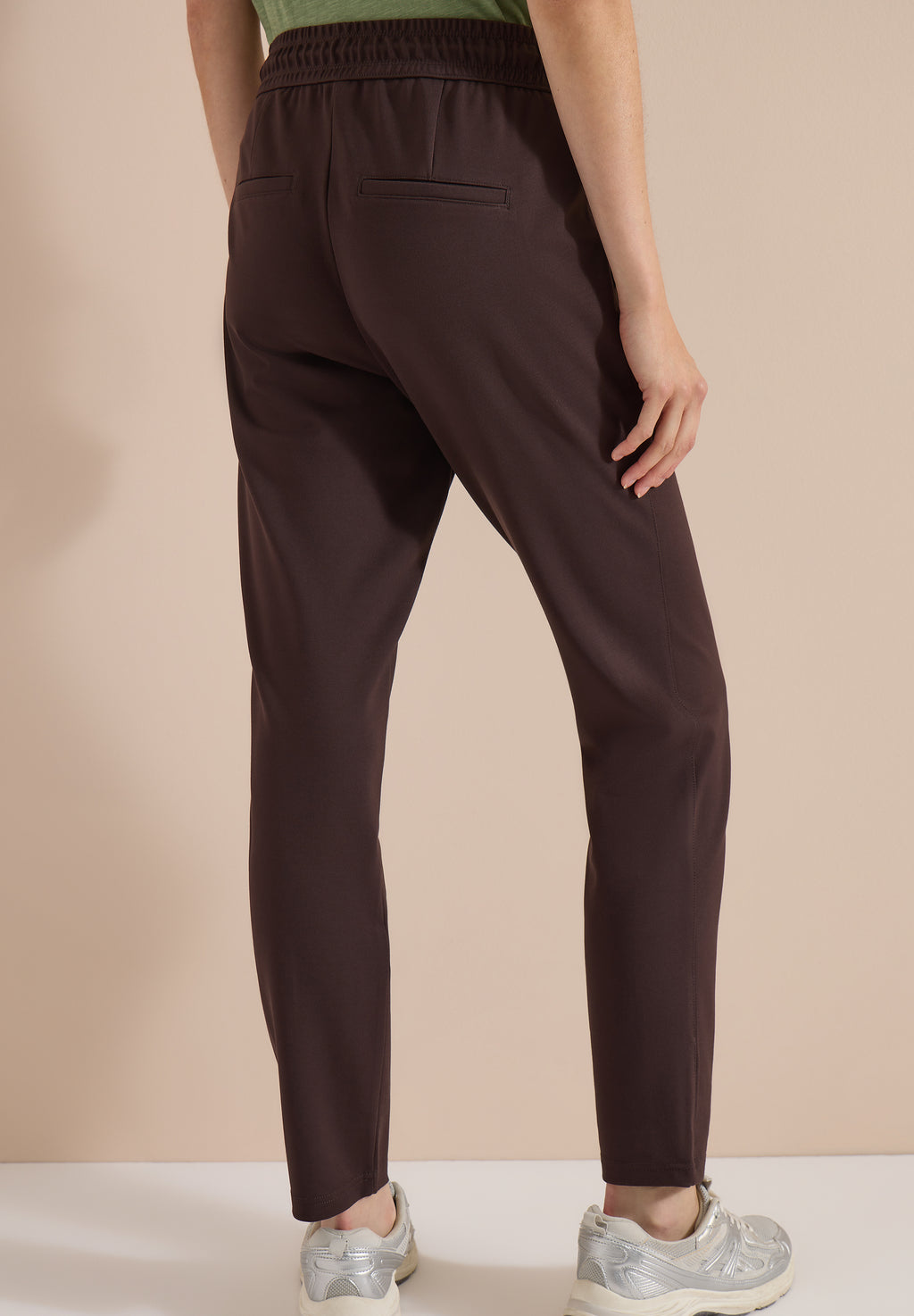 Mid Waist Slim Leg Hose im Casual Fit