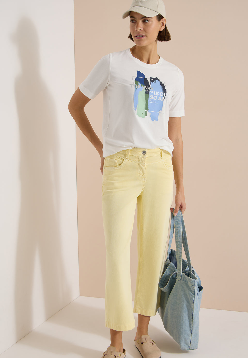 T-Shirt mit Rundhals und Frontprint