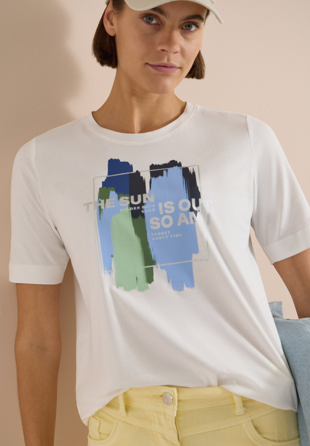 T-Shirt mit Rundhals und Frontprint
