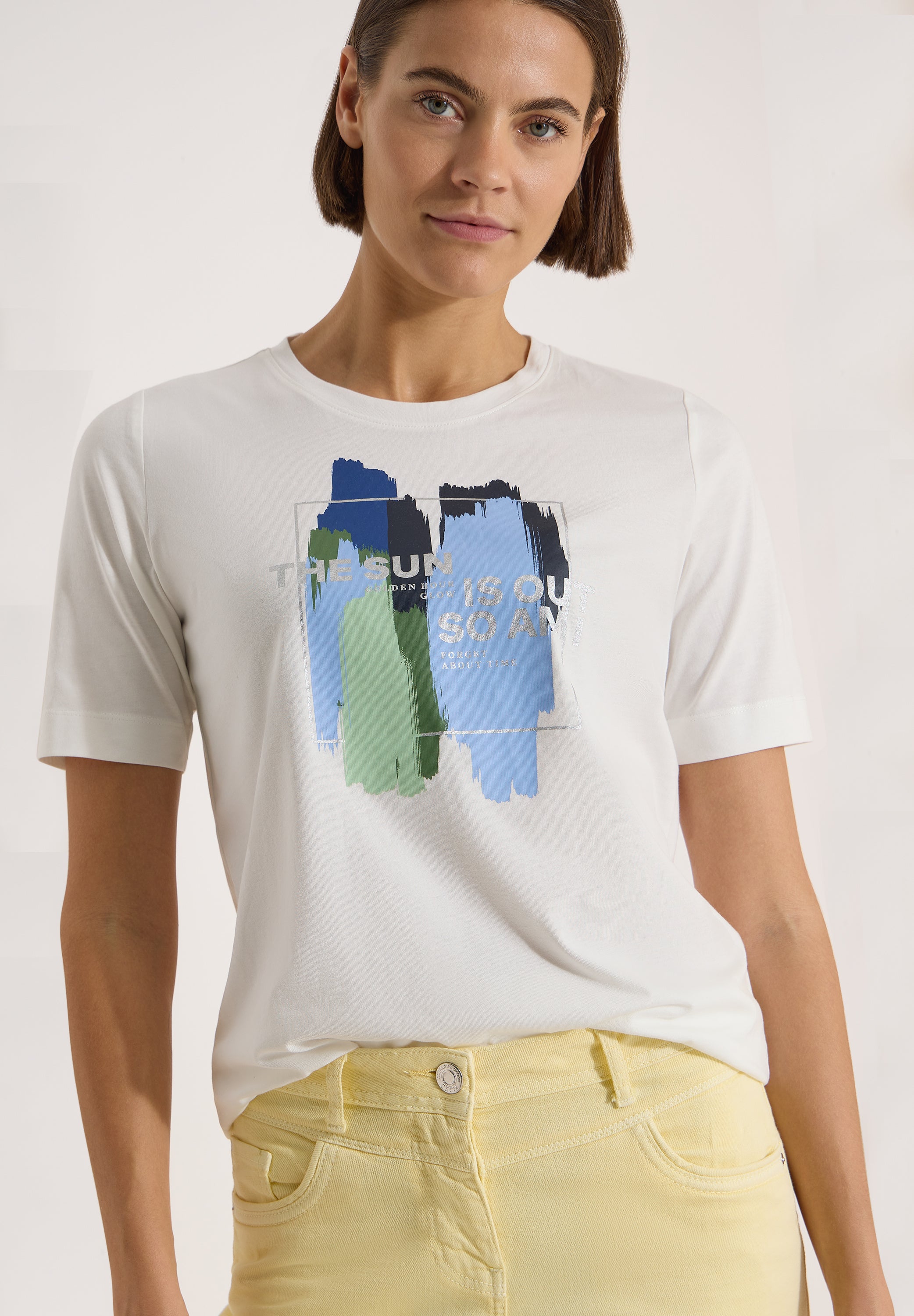 T-Shirt mit Rundhals und Frontprint