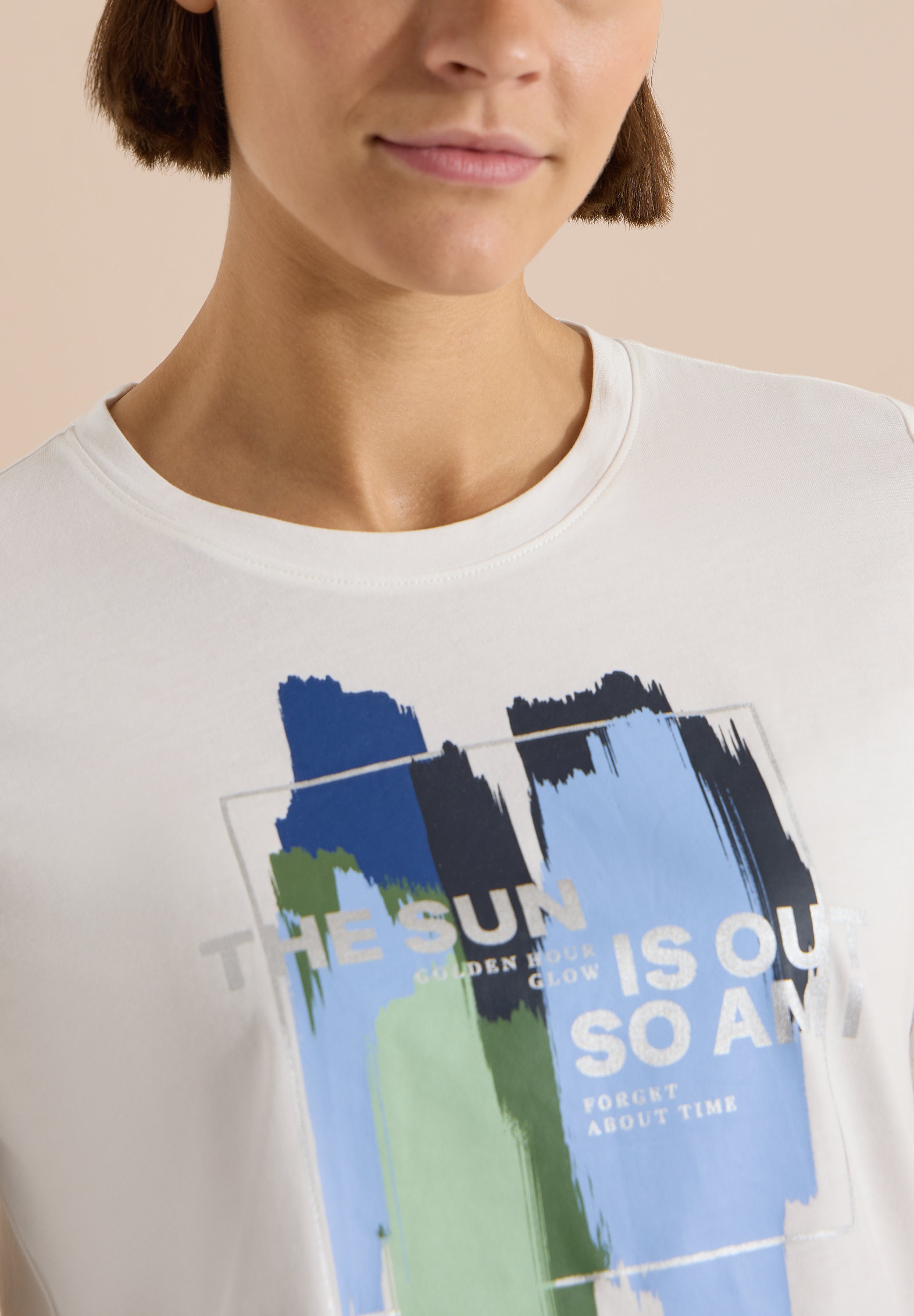 T-Shirt mit Rundhals und Frontprint