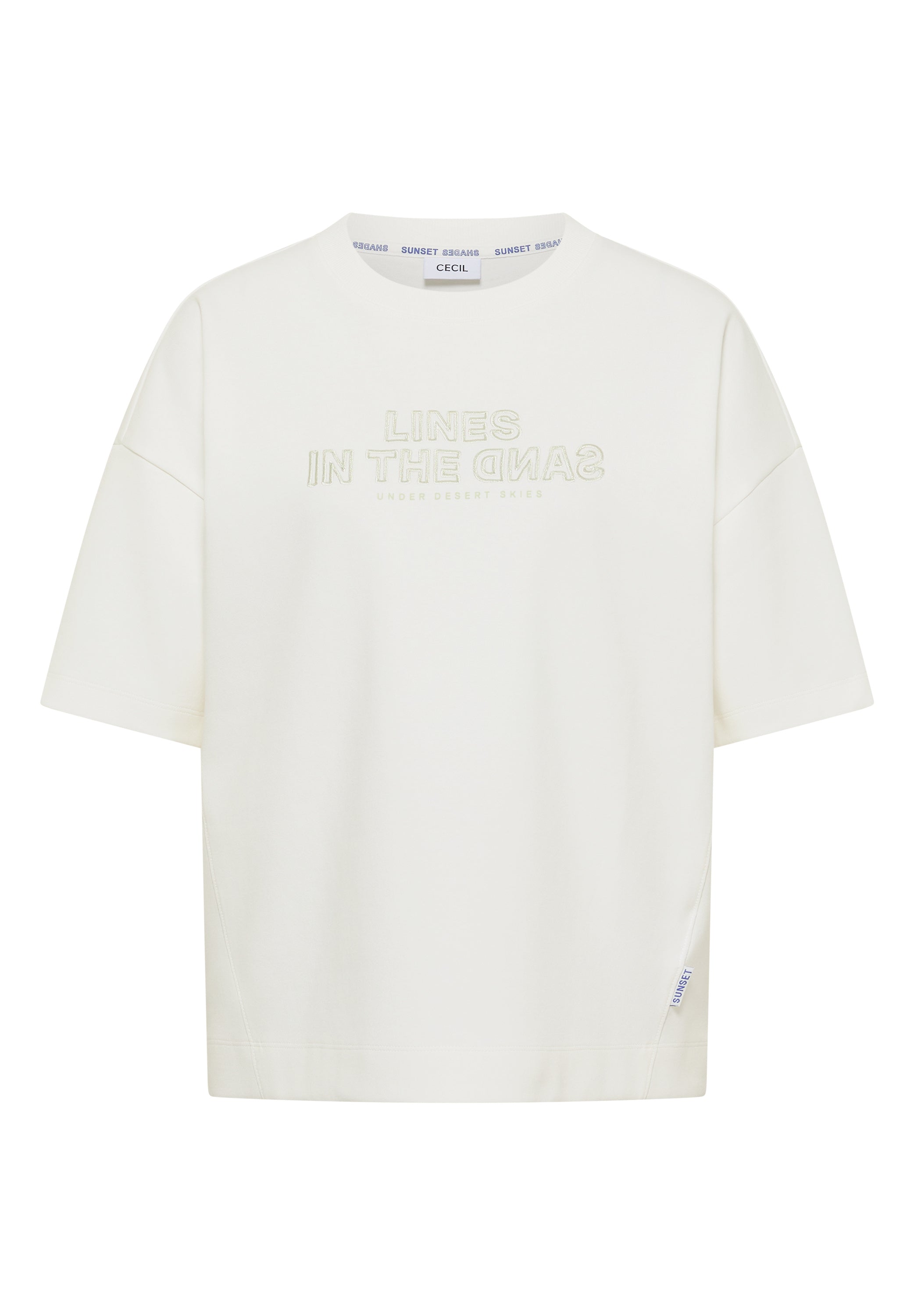 Kurzarm Sweatshirt mit Embroidery