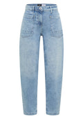 Barrel Leg Jeans mit aufgesetzten Taschen