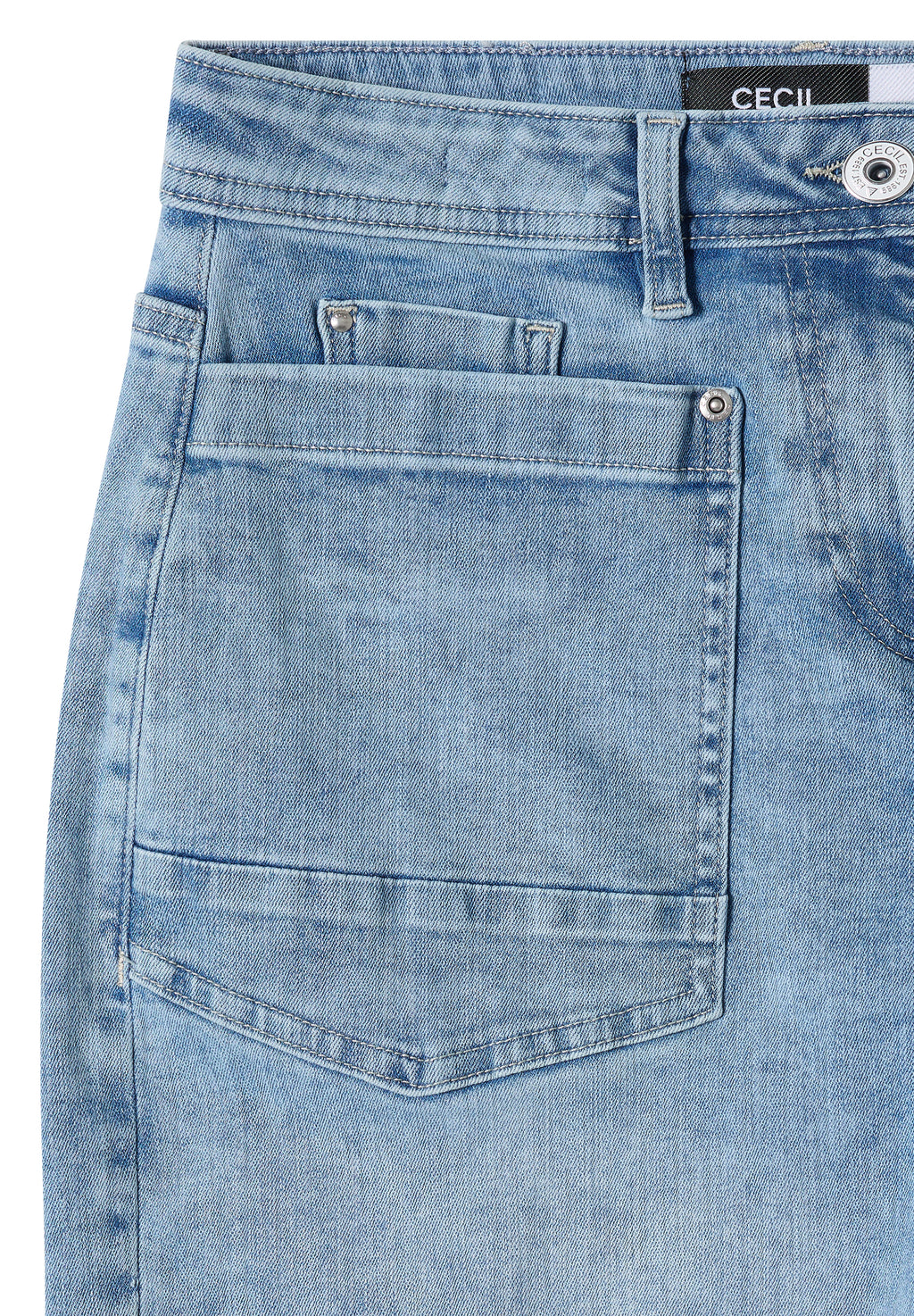 Barrel Leg Jeans mit aufgesetzten Taschen