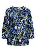 3/4-Arm Bluse mit Turn-Up und Print