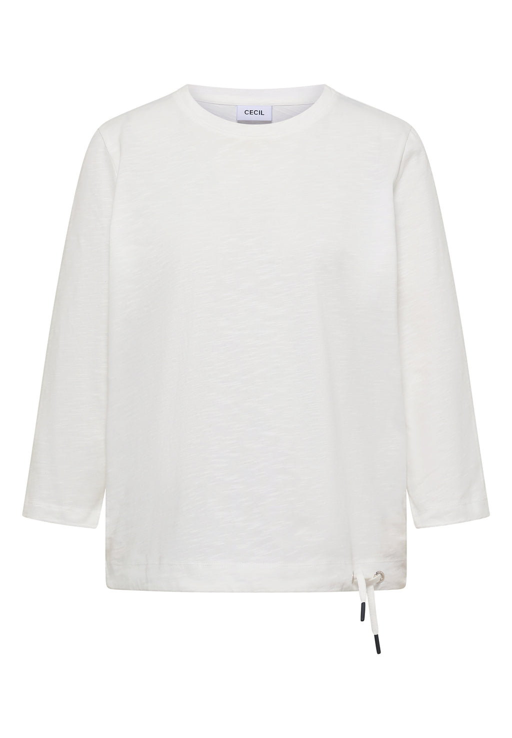 3/4-Arm Shirt mit Rundhals in Unifarbe