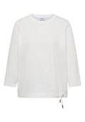 3/4-Arm Shirt mit Rundhals in Unifarbe