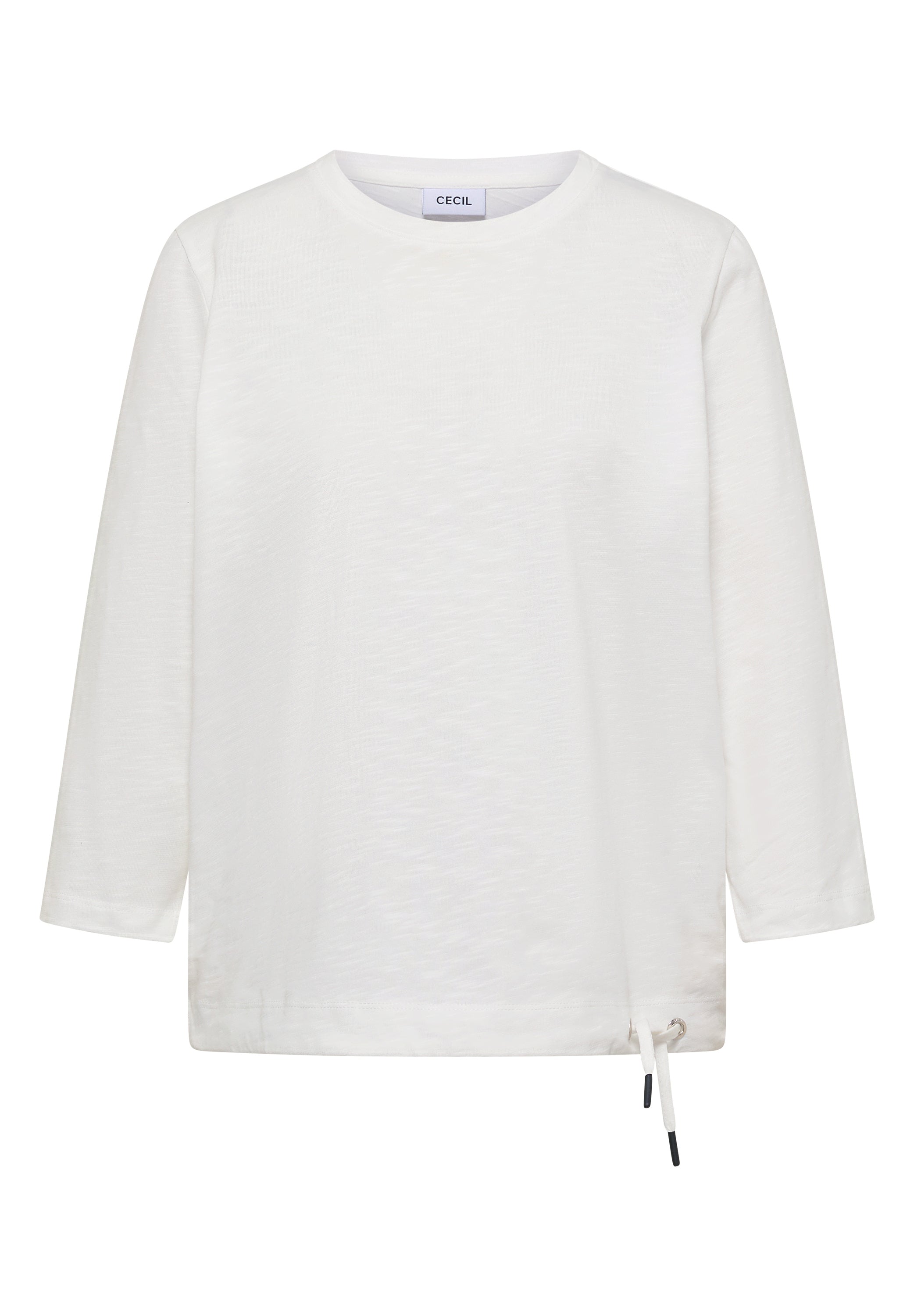 3/4-Arm Shirt mit Rundhals in Unifarbe
