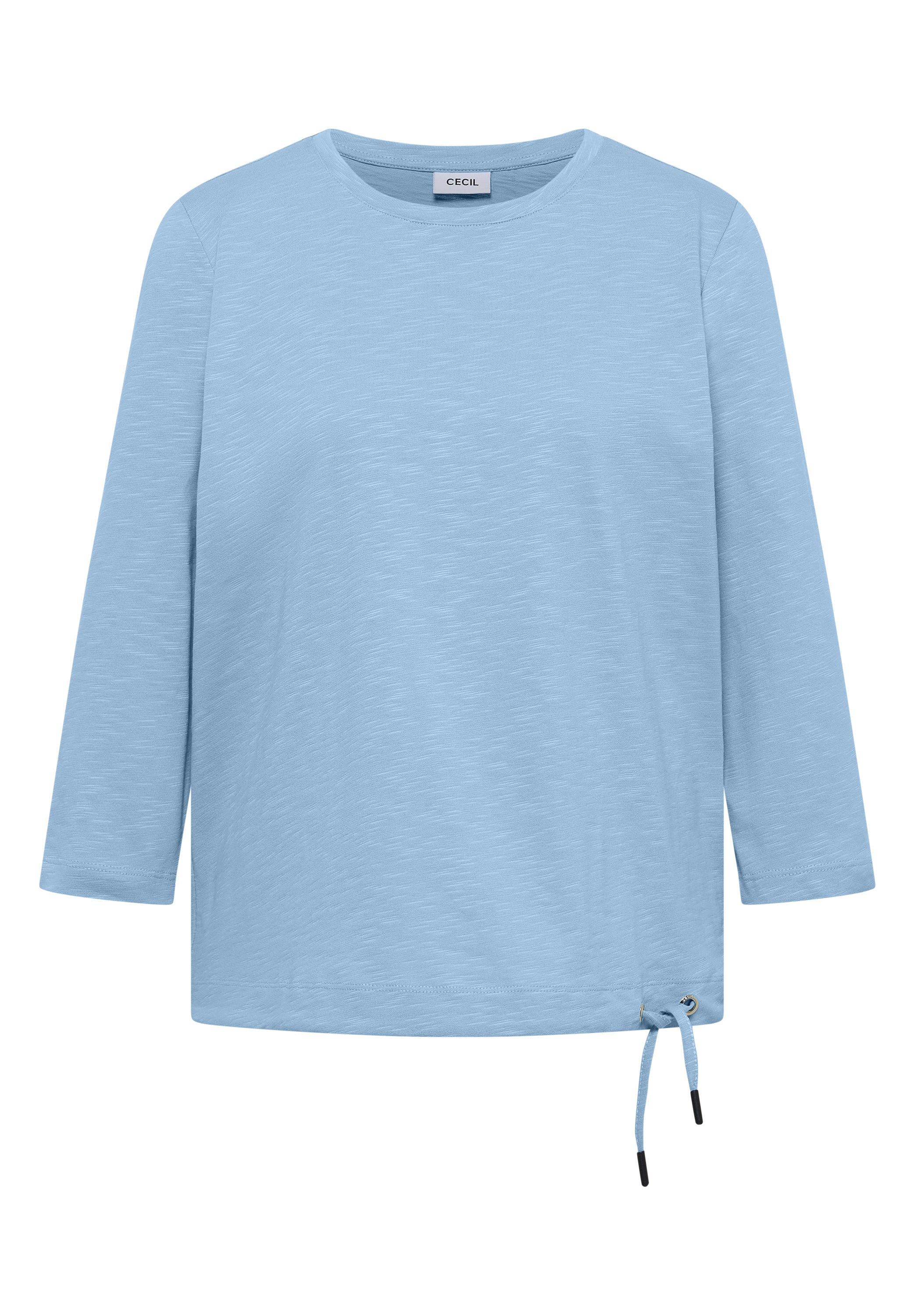 3/4-Arm Shirt mit Rundhals in Unifarbe