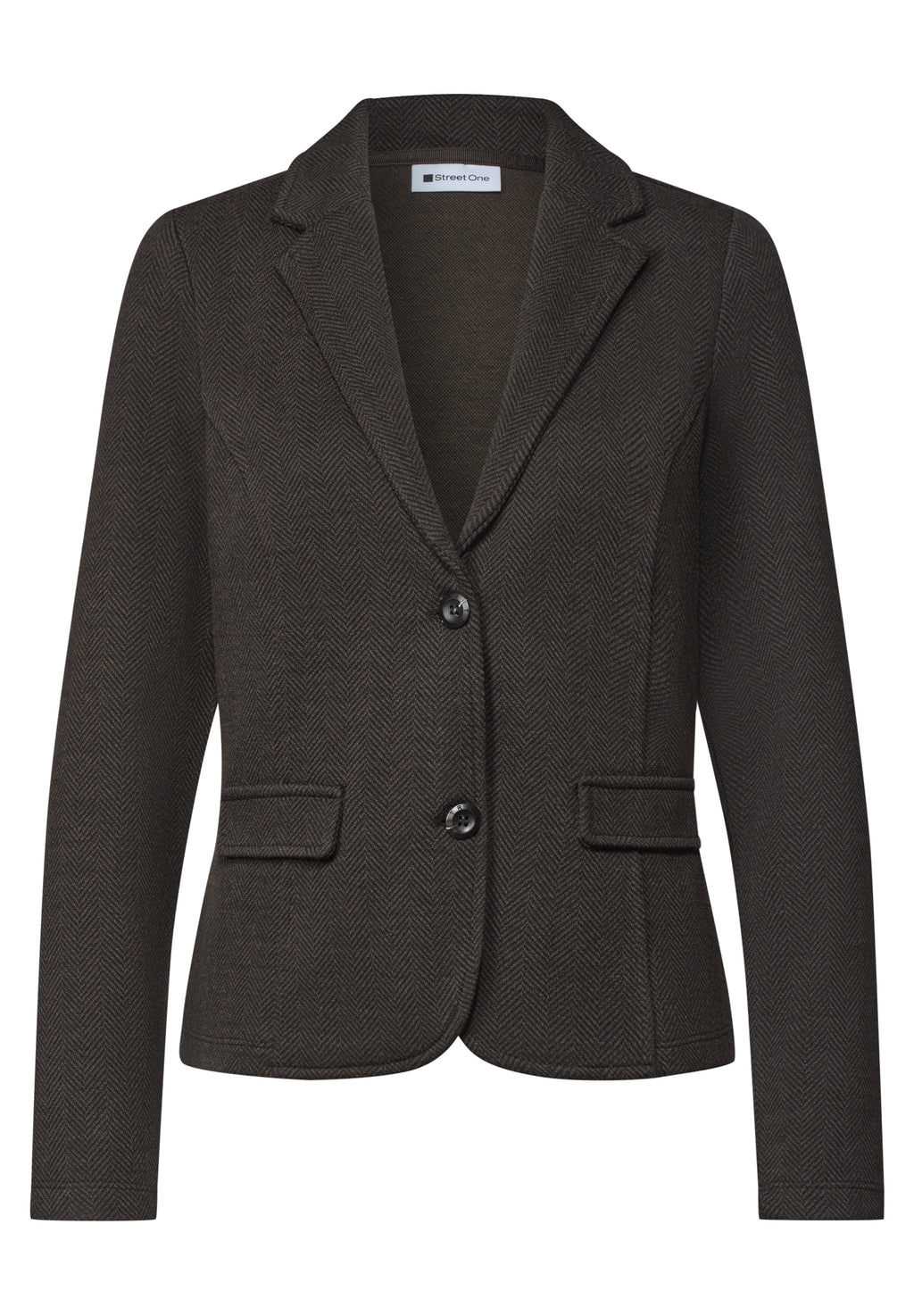 Basic Blazer mit Reverskragen und Dessin
