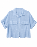 Da. Bluse - Bella Italia - hellblau - one size
